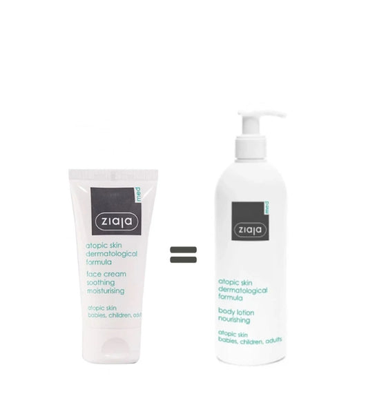 Ziaja Med Physioderm Creme Jour & nuit 50ml + Gel Nettoyant 200ml