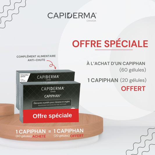 Capiderma Capiphan ongles &amp; cheveux 60capsules = Capiphan 20 Gelules Offert