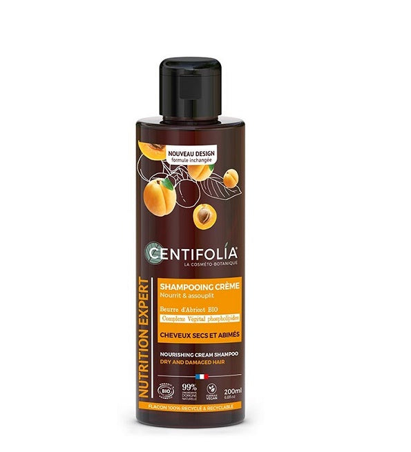 CENTIFOLIA SHAMPOING CRÈME NUTRITION Cheveux Secs et Abimes 200ml