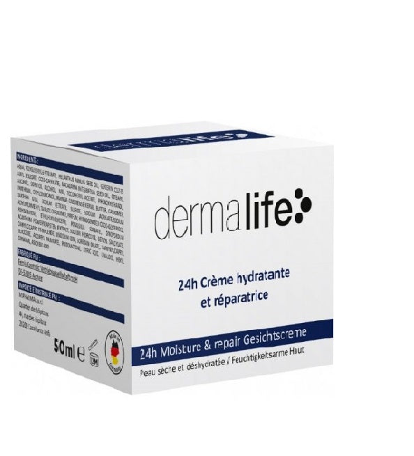 Dermalife crème hydratant &amp; réparatrice 24h 50ml