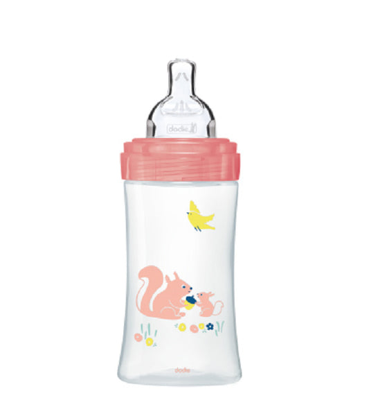 Dodie Biberon senstation+ Tétine plate 270ml 0-6m jardin