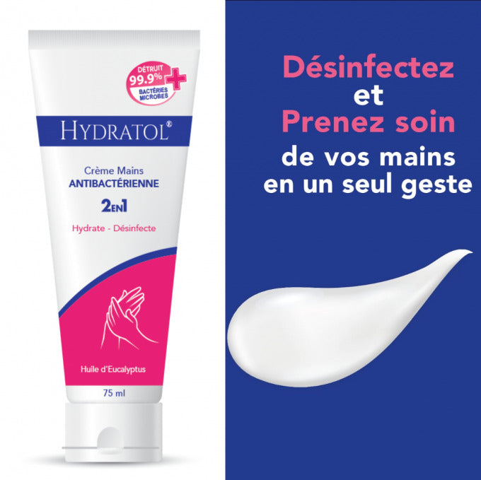 Hydratol Creme Mains Antibacterin 2en1 75ml