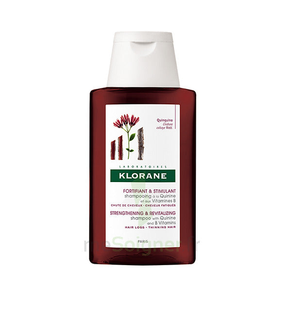 Klorane - Shampoing fortifiant à la Quinine &amp; Edelweiss BIO - Chute de cheveux, cheveux fatigués 400 ml