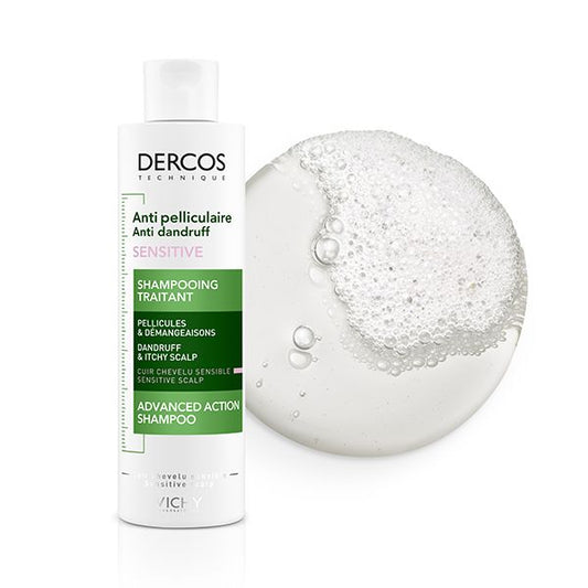 Vichy Dercos Shampoing Traitant Anti-Pelliculaire Sensitive Cuir Chevelu Sensible | 200ml